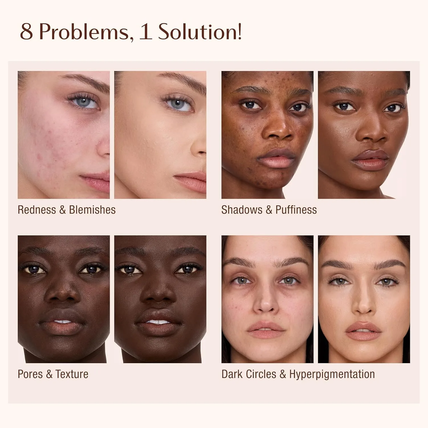 Charlotte Tilbury AIRbrush Flawless Blur Concealer - долговечный консилер для темных кругов, несовершенств и покраснений, увлажняющий, стойкий к складкам, с полным покрытием и натуральным матовым финишем, 14 Deep - Deep with cool undertones — фото 4