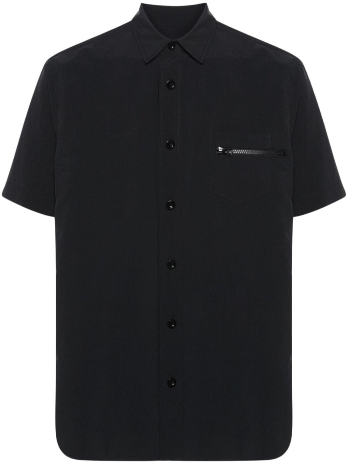 

sacai рубашка из тафты с молниями, черный