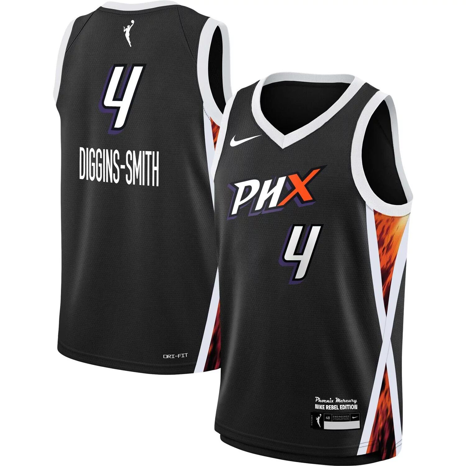 

Молодежная майка Nike Skylar Diggins-Smith Black Phoenix Mercury 2022 Rebel Edition Victory Player Nike