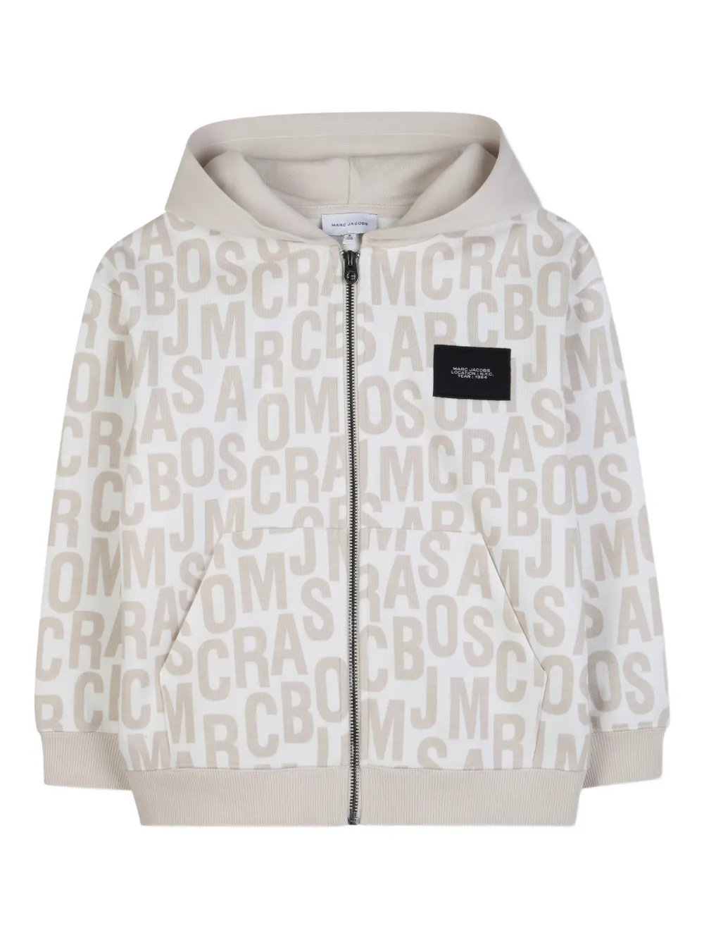

Худи на молнии с логотипом Marc Jacobs Kids, белый