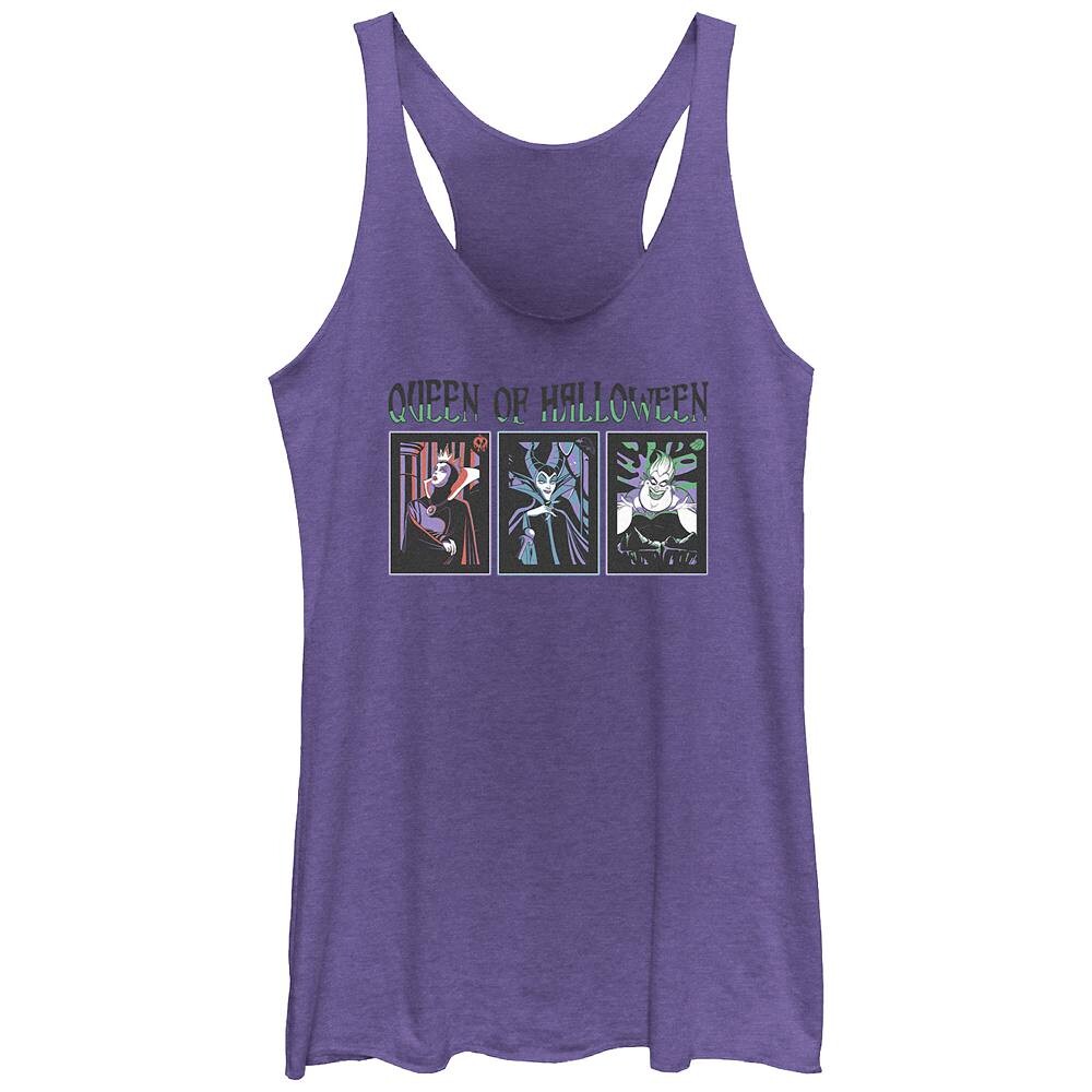 

Женская майка Tri-Blend Racerback Queen Of Halloween Disney Villains Queen Of Halloween Licensed Character, цвет Purple Heather