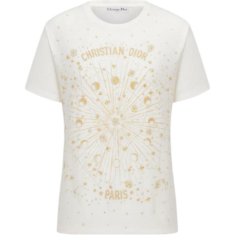 

DIOR Футболка женская белая, Белый, DIOR Футболка женская белая