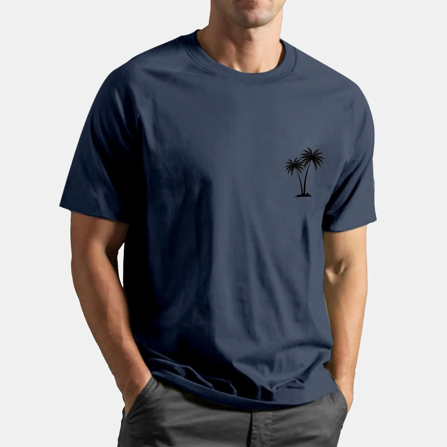 Мужская футболка с коротким рукавом, Casual Short Graphic, Crew Neck, S-4XL — фото 2