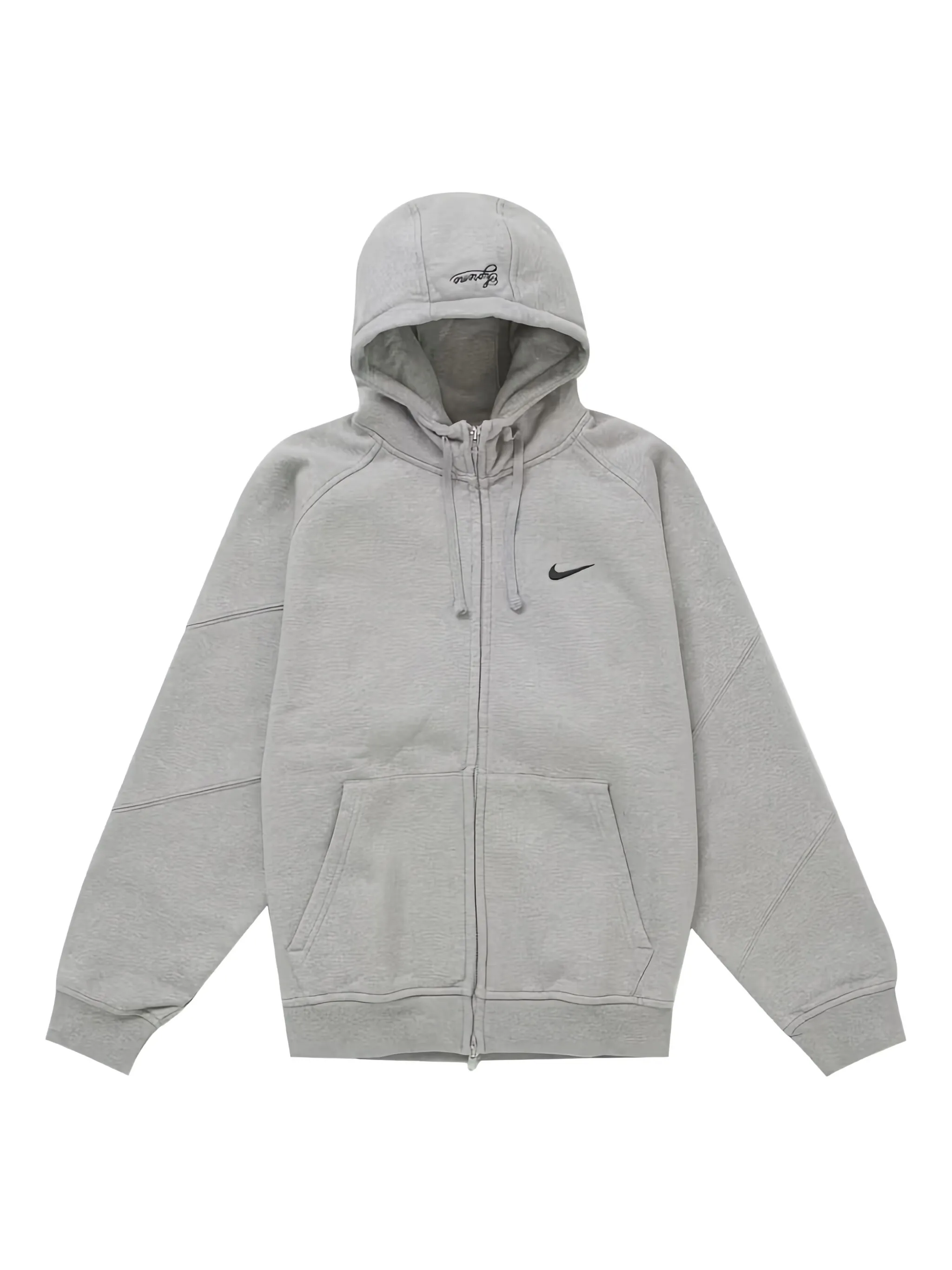 

Толстовка с капюшоном на молнии Supreme, серый