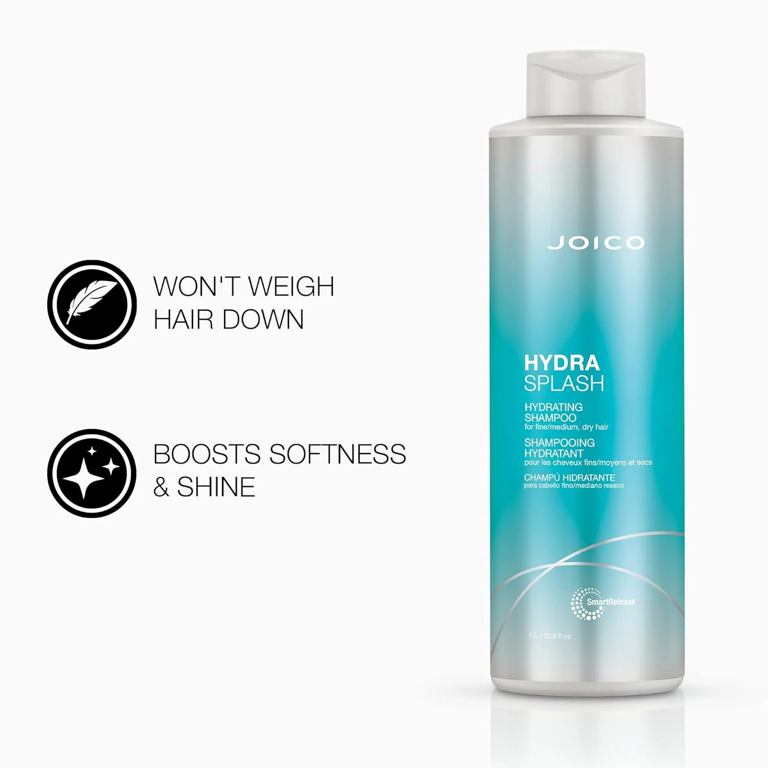 Набор Joico HydraSplash: увлажняющий шампунь и кондиционер, сохраняющие естественную влагу, для тонких, средних и сухих волос. 500 мл (2 шт.) — фото 3