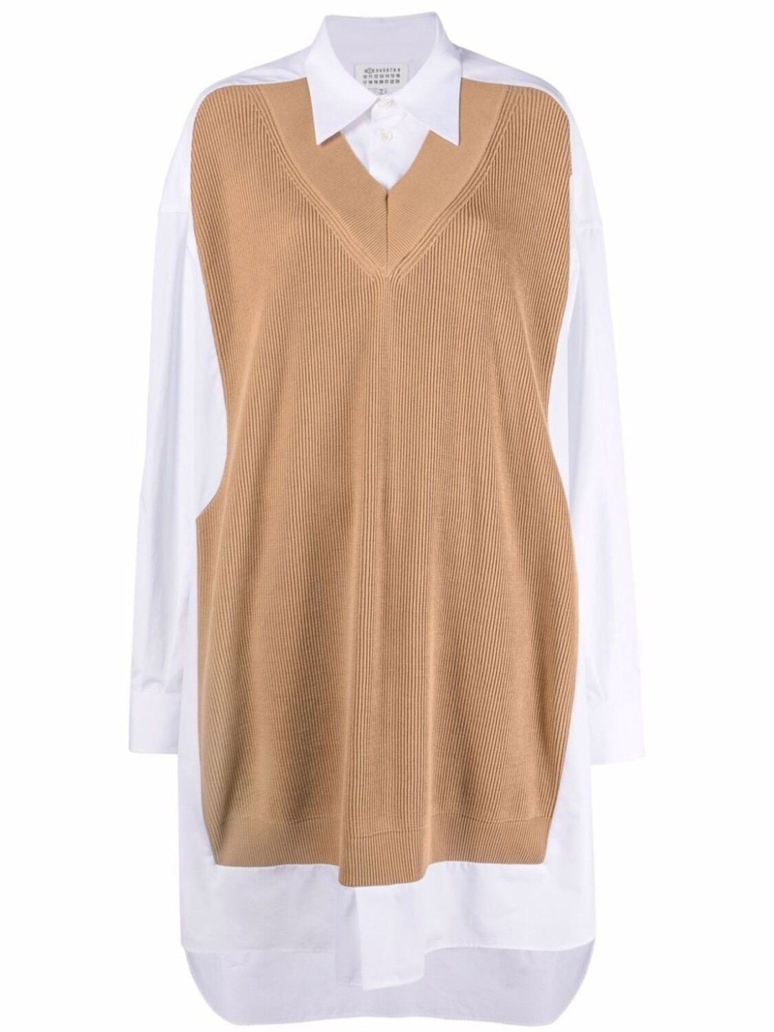 

Maison Margiela платье-рубашка Spliced, белый