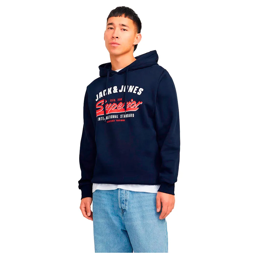 

Худи Jack & Jones Logo 2 Col, синий