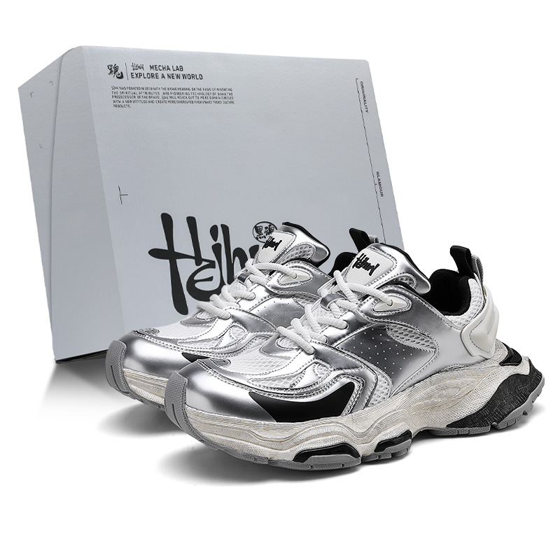 

Низкие массивные кроссовки Expertbook для мужчин BLVCK PARIS, Silver[Wide Hem Width