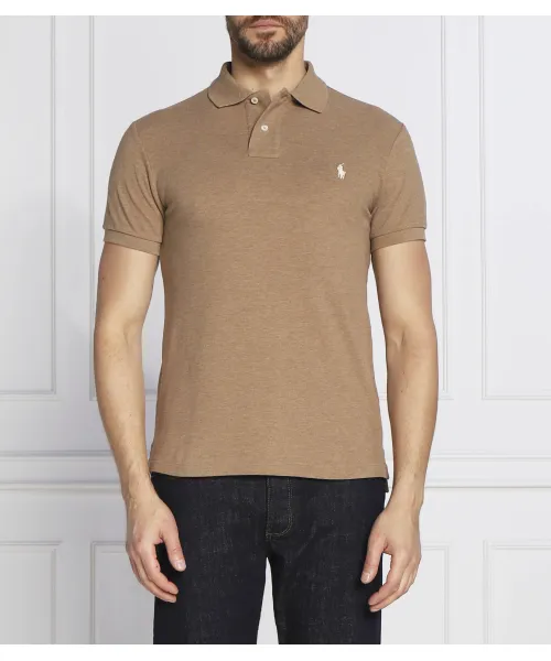 

Футболка поло Slim fit Polo Ralph Lauren, бежевый