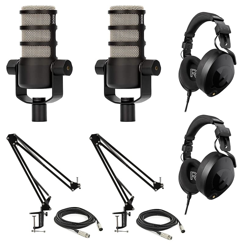 

Микрофон RODE 2x Podmic, 2x NTH-100, 2x Boomarm1, 2x XLR