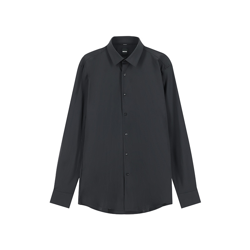 

Мужская рубашка с длинными рукавами, приталенного кроя Hugo Boss, черный