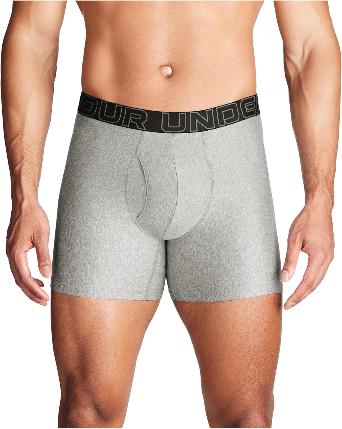 

Under Armour мужские боксеры Multi-Pack Standard Tech, длина по внутреннему шву 6", комфорт на весь день и ультрамягкие, Steel Heather - Core 3 Pack