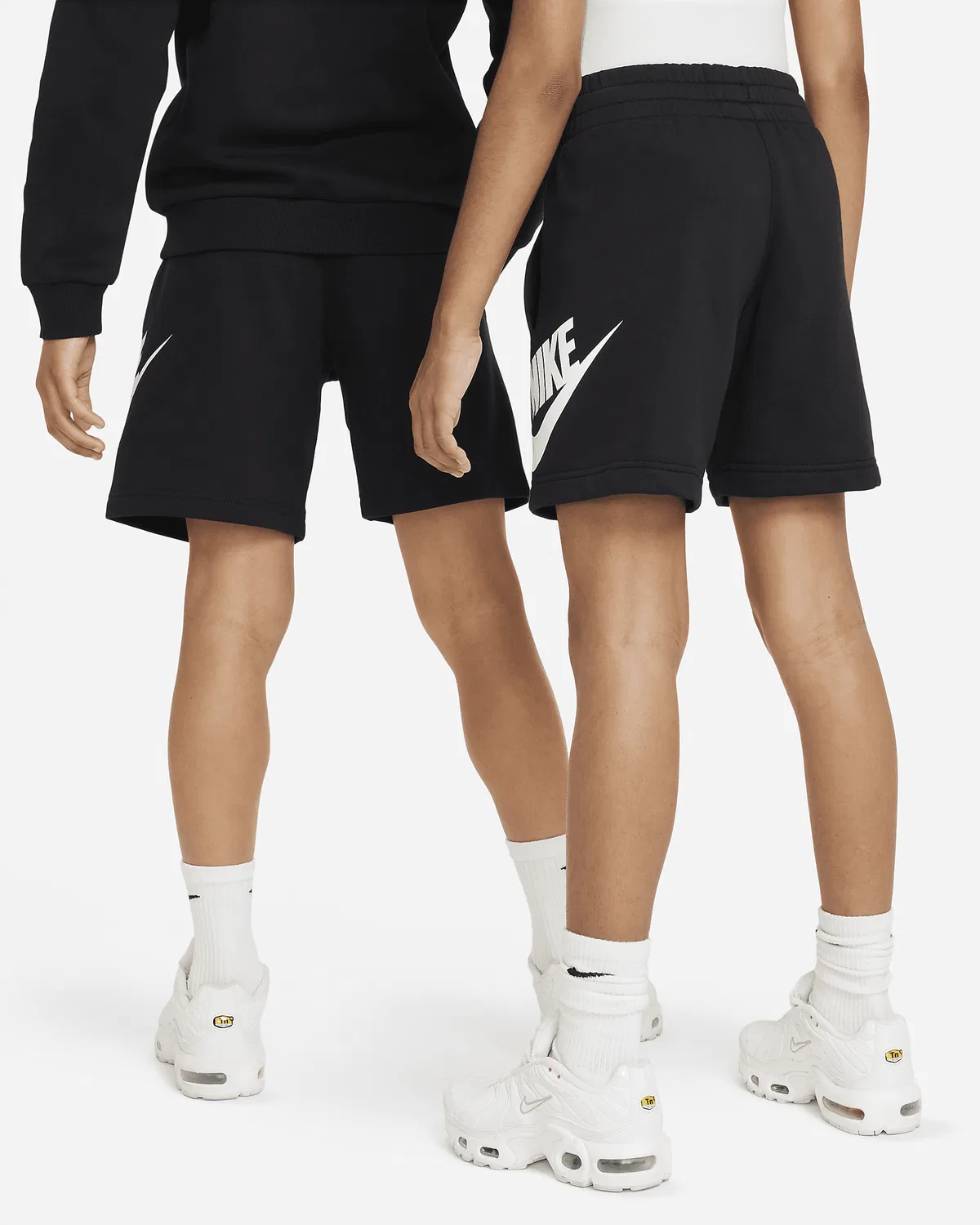 Детские шорты Nike Sportswear Club Fleece из французского флиса, Black/White — фото 2