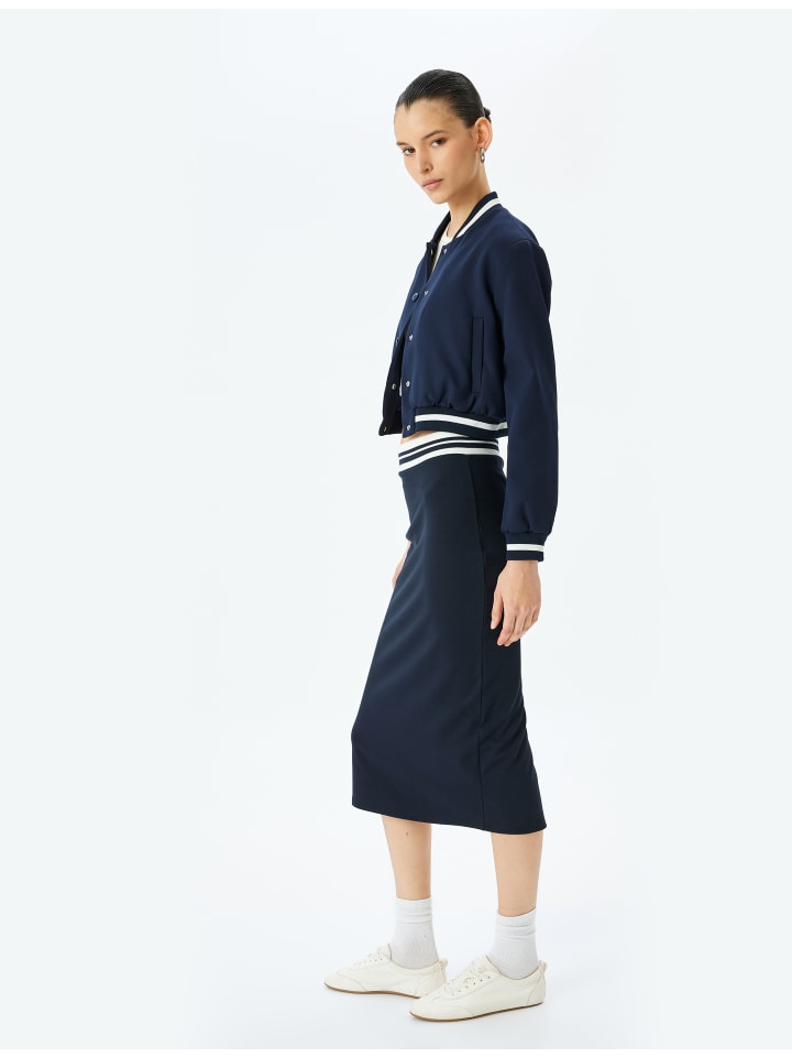 

Юбка до колена KOTON, темно-синий