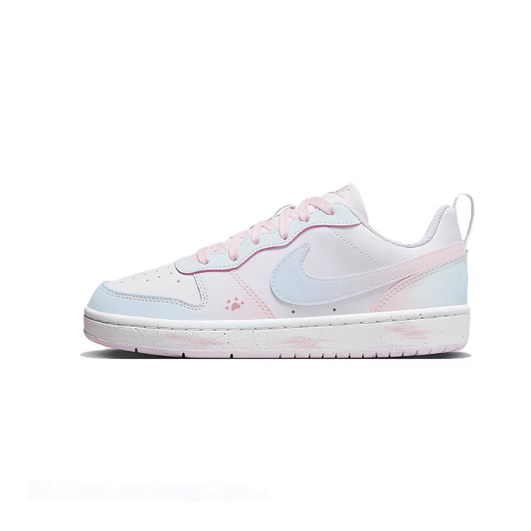 

Кроссовки для скейтбординга Court Borough Abrasion Resistant Slip Resistant Low top детские унисекс Nike, розовый