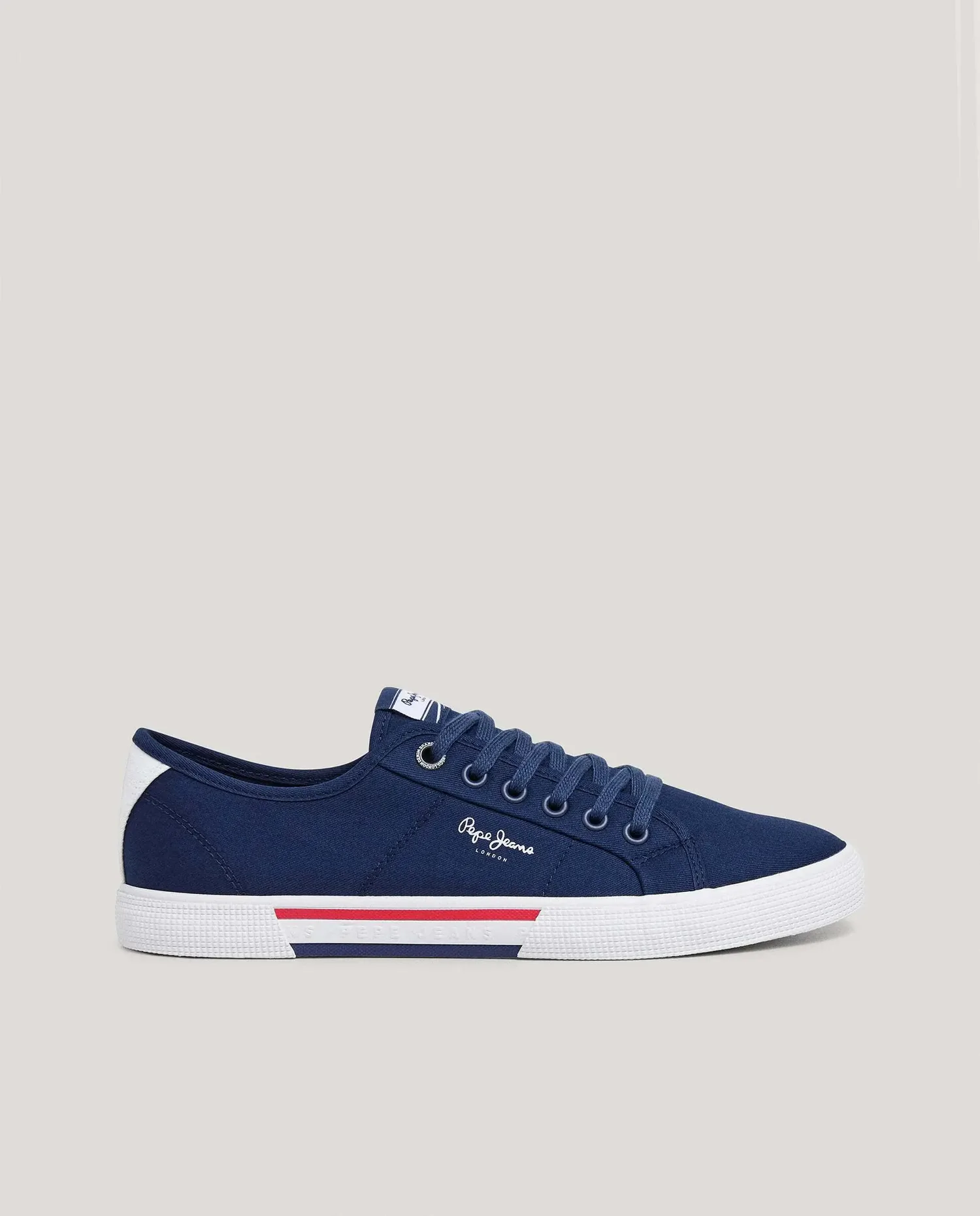 Классические мужские спортивные туфли из саржи Pepe Jeans, темно-синий