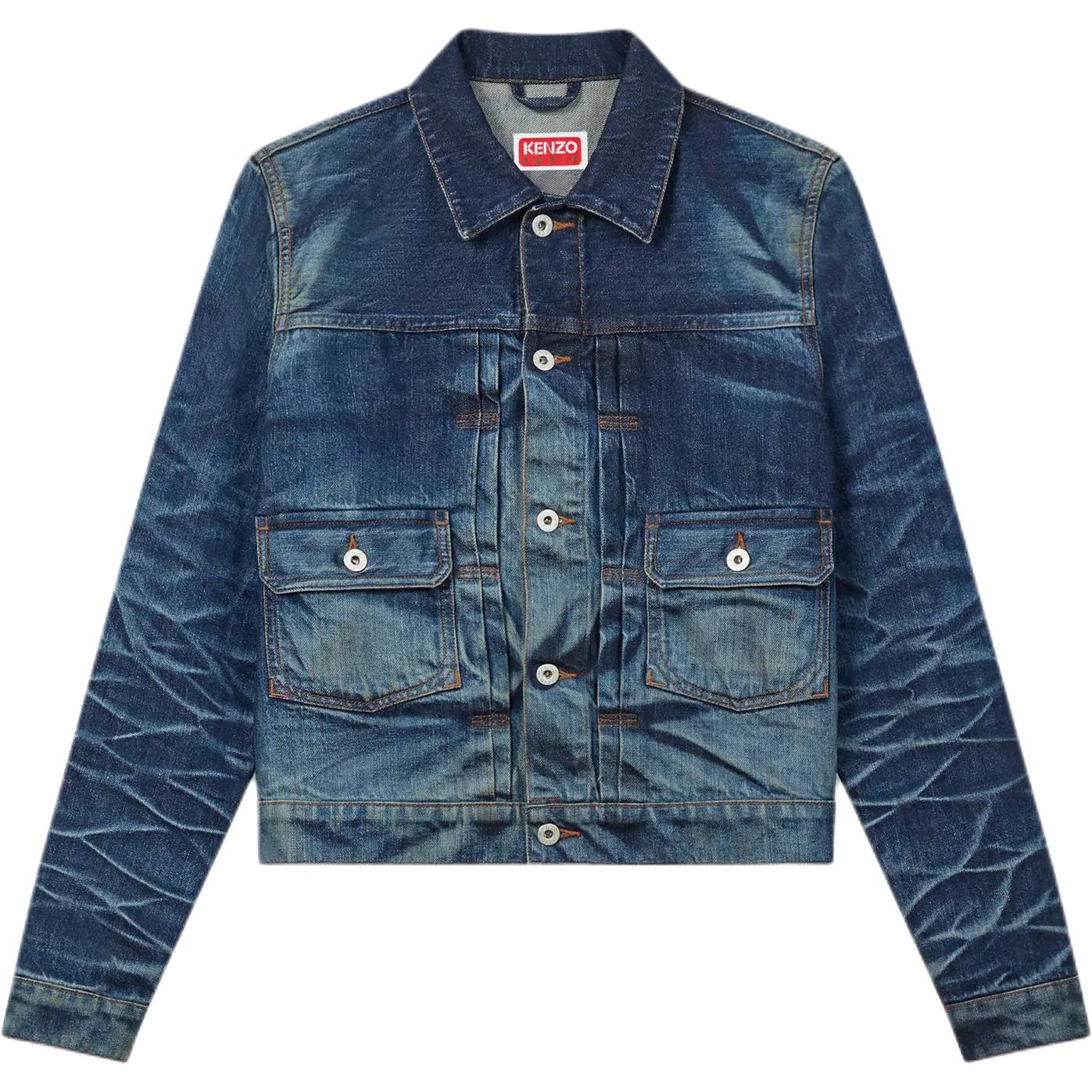 

KENZO Джинсовая куртка с эффектом потертости, Blue