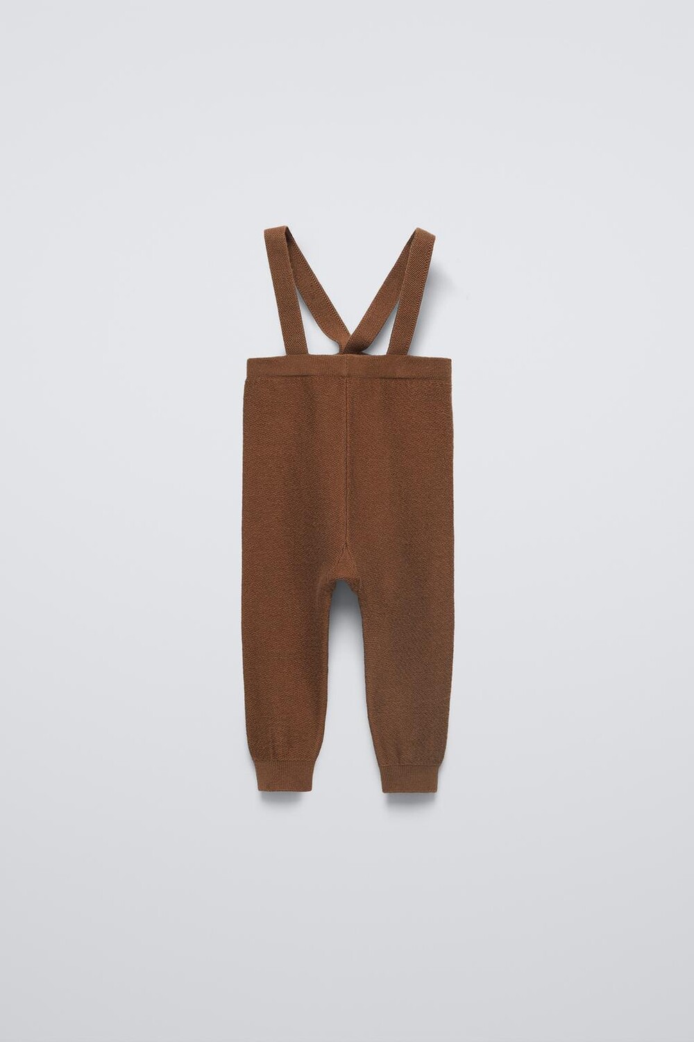 

Брюки с подтяжками ZARA, коричневый