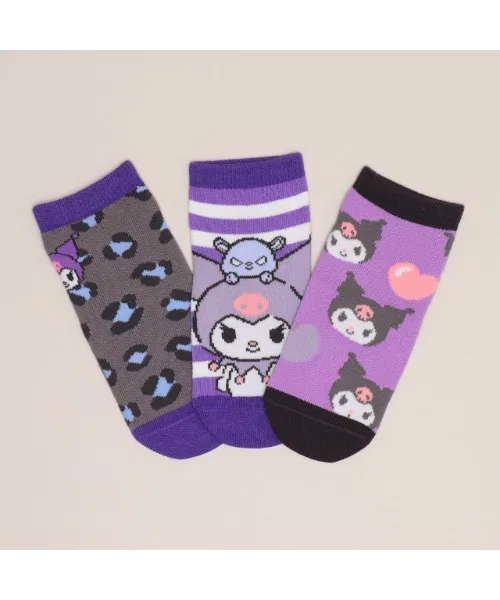 Носки детские Sanrio набор 3 пары 10-13 см фиолетовый