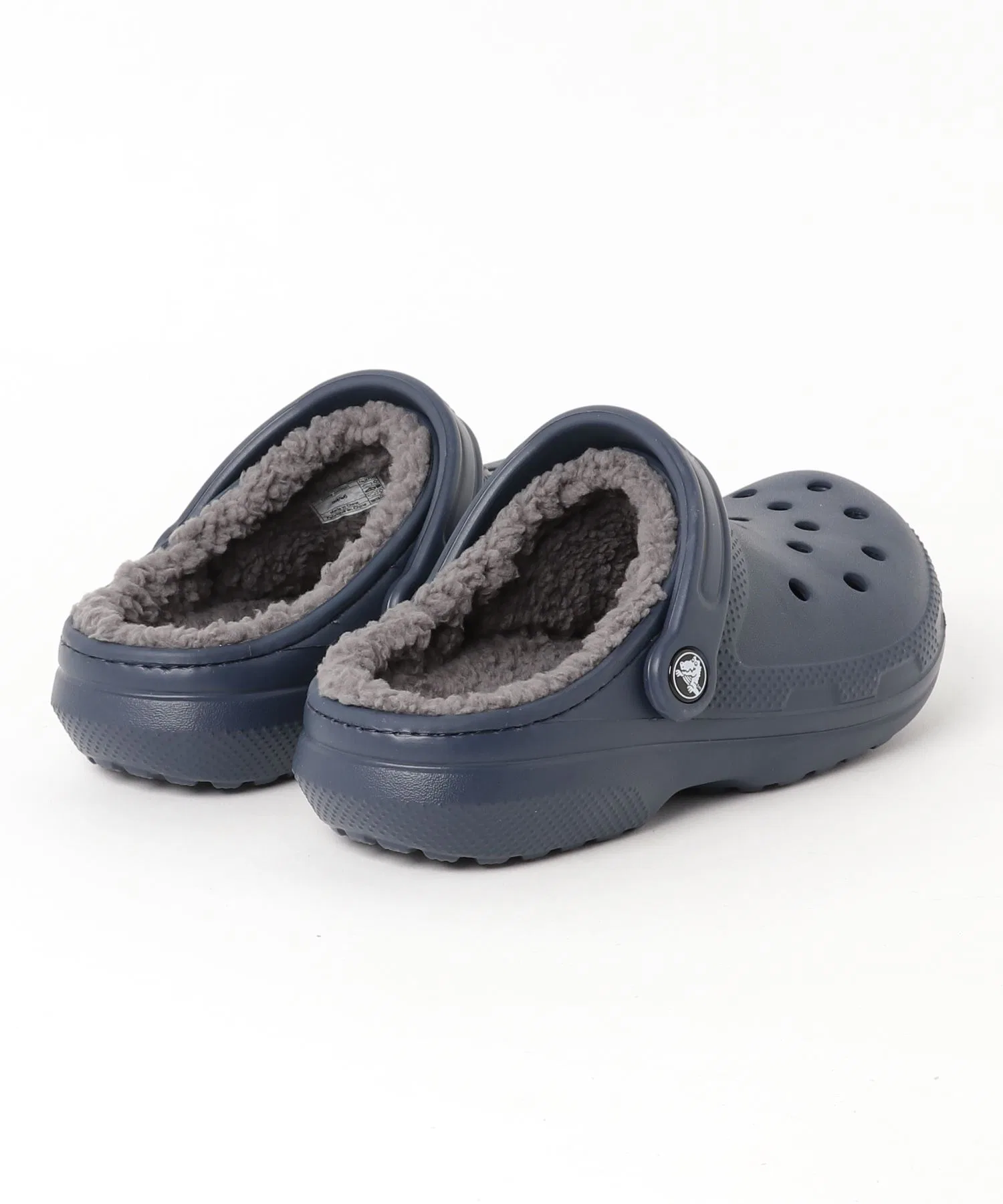 Классические сабо Crocs с подкладкой 203591-459 темно-синего/угольно-серого цвета — фото 2
