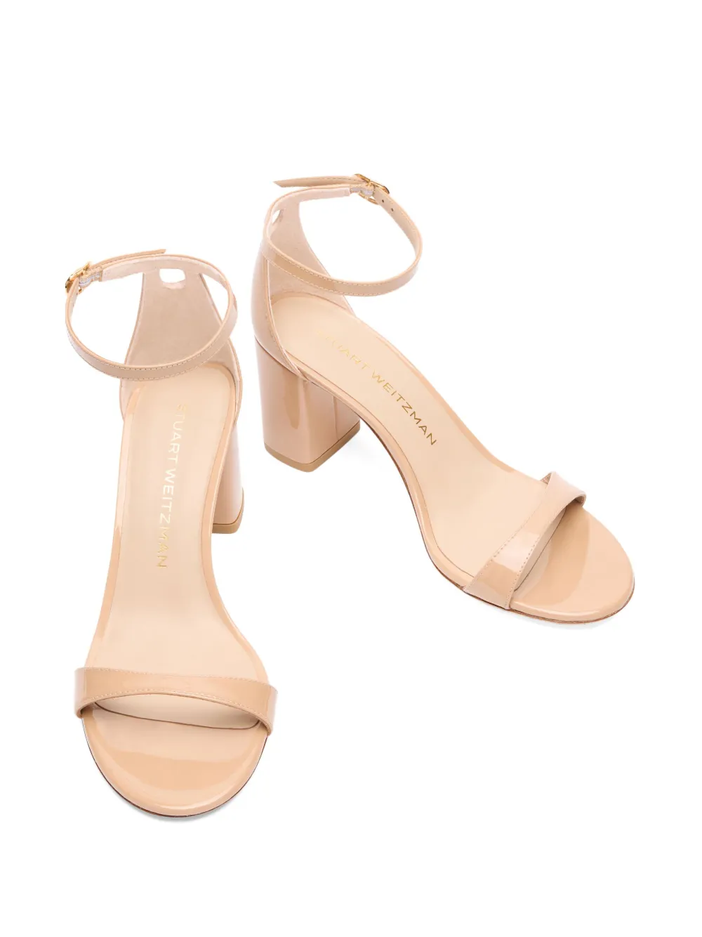 Босоножки Nudist II на блочном каблуке высотой 75 мм Stuart Weitzman, нейтральный — фото 3