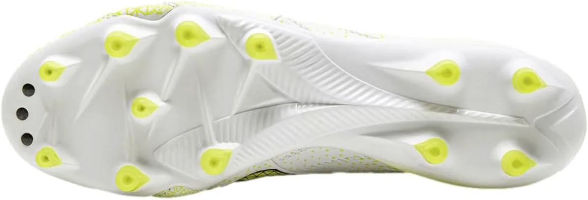 Футбольные бутсы Diadora Brasil Elite Tech GR ITA LPX для мужчин, жесткое покрытие - Сделано в Италии, ультра-мягкая премиальная кожа, современный дизайн Calcio, съемная стелька, белый/черный/желтый — фото 2