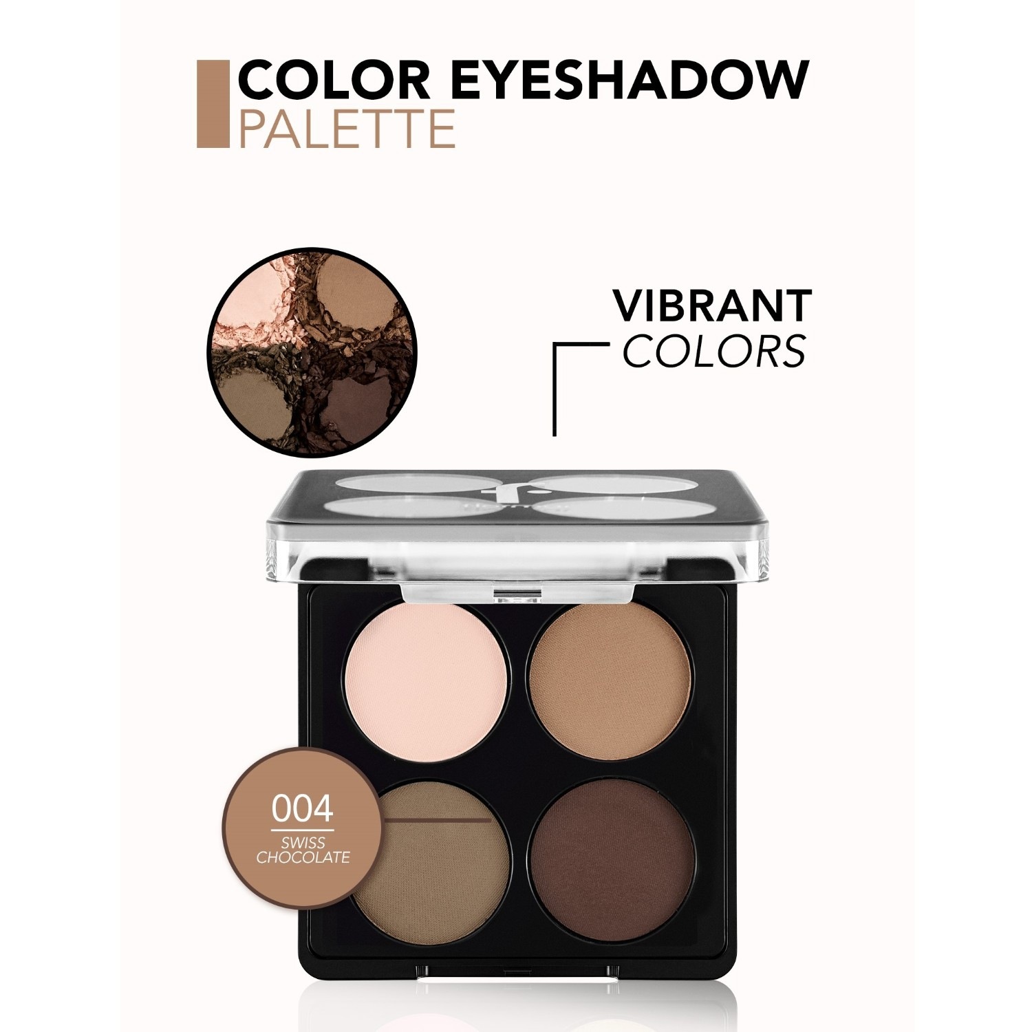 Тени для век color eyeshadow np-004 swiss chocolate Flormar, вес 6 гр. — фото 4