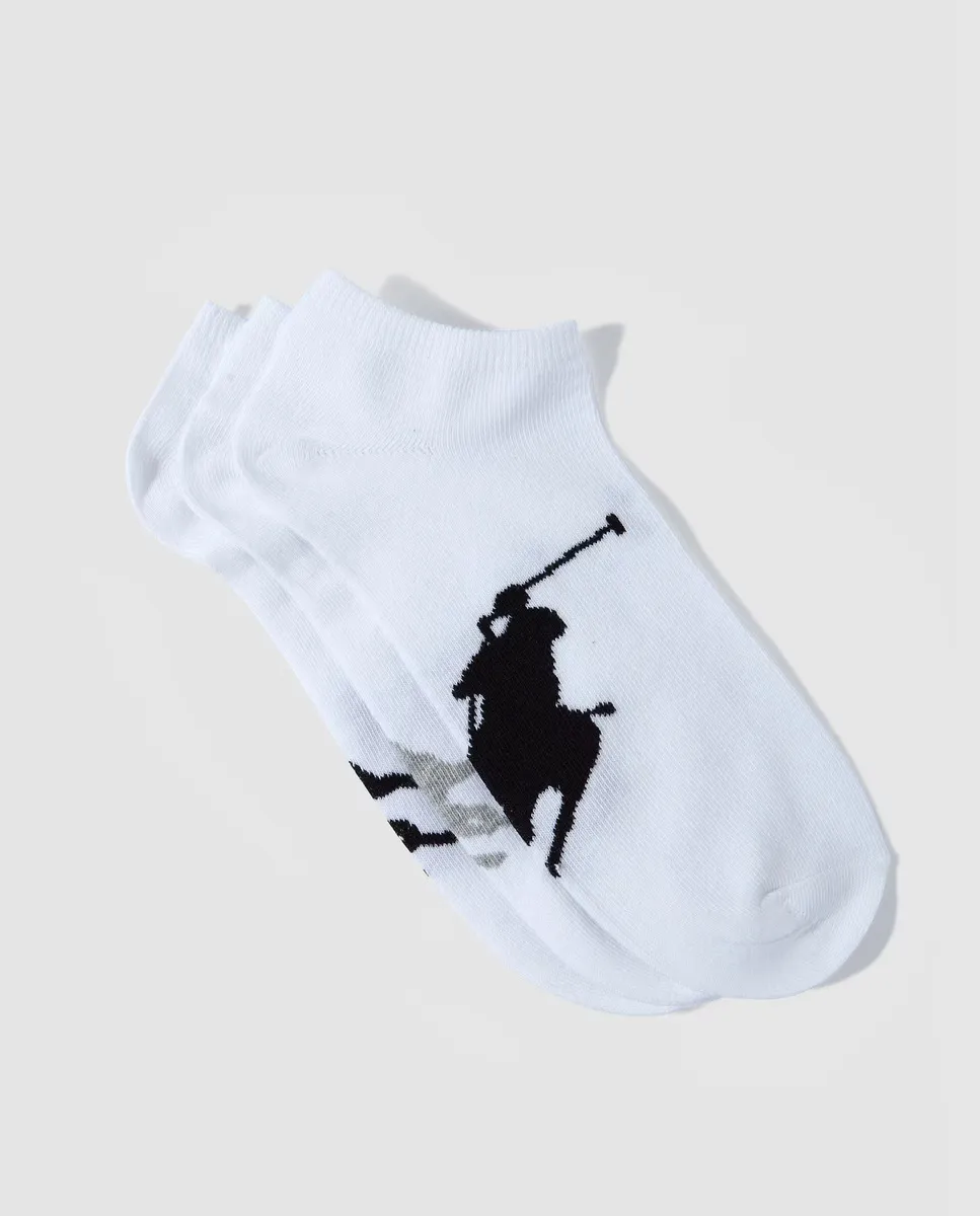 

Комплект из трех мужских носков до щиколотки Polo Ralph Lauren, белый