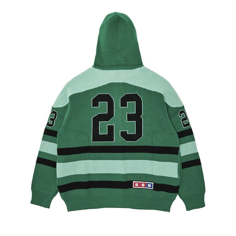 Свитер Supreme USA Zip Up Hooded 'Green', зеленый — фото 2
