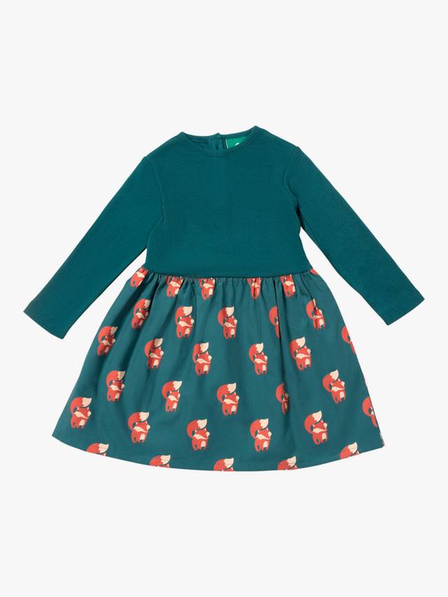 

Детское хлопковое платье Little Twirler Little Green Radicals, Teal