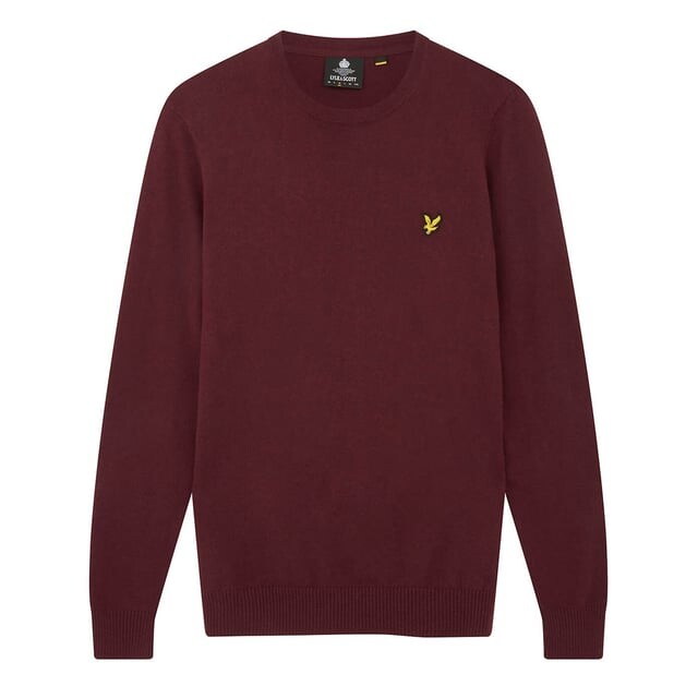 

Свитер из шерсти мериноса с круглым вырезом Lyle & Scott, красный
