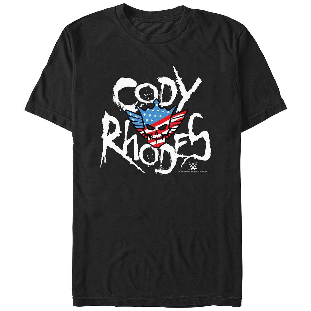 

Мужская футболка с рисунком WWE Cody Rhodes Americana Licensed Character, черный