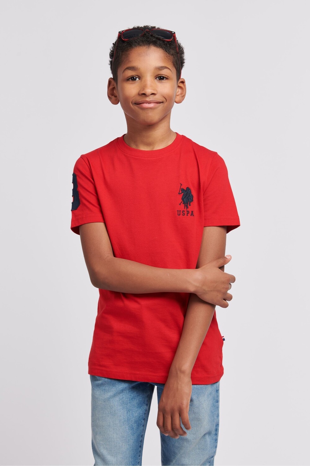 

Футболка для мальчиков «Player 3» U.S. Polo Assn, красный