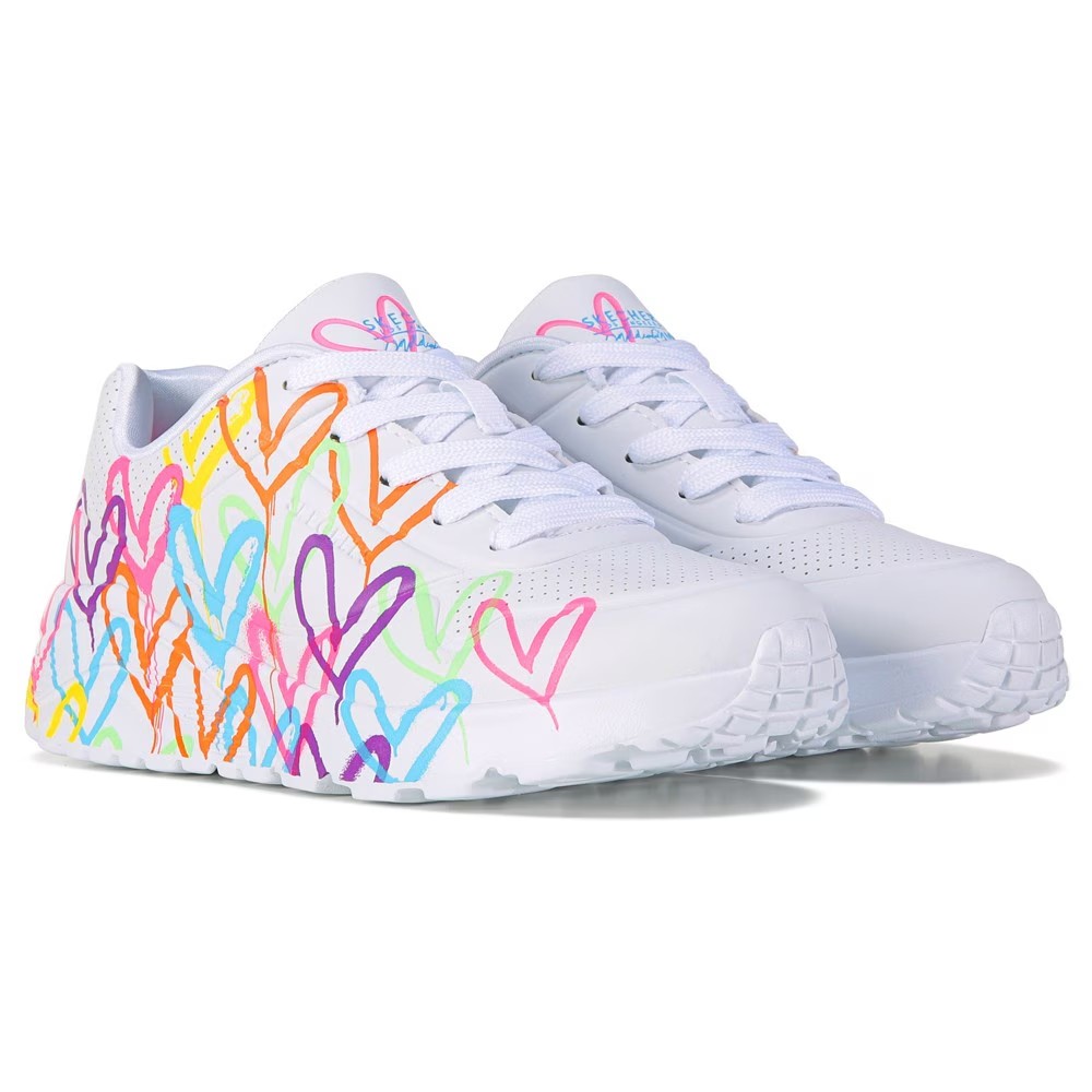 

Jgoldcrown street uno lite кроссовки маленькие/большие дети Skechers, белый