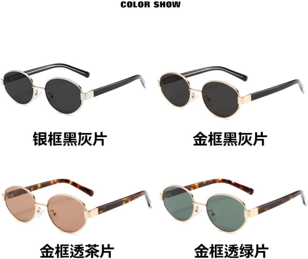 

Ретро-солнцезащитные очки в овальной оправе из ацетата, модные для активного отдыха, вождения, свиданий, вечеринок, с прозрачными линзами, женские VFDHN, 2040-c4