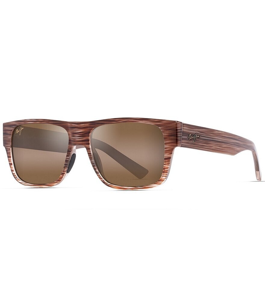 

Прямоугольные солнцезащитные очки унисекс Maui Jim Keahi PolarizedPlus2 56 мм, коричневый