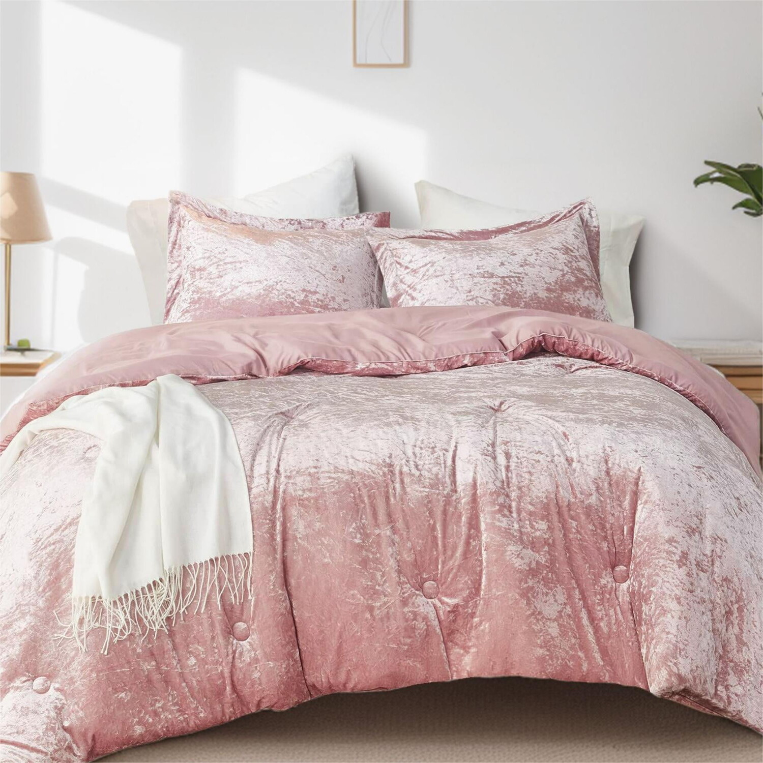 

Комплект постельного белья из 3 предметов Comfort, розовый