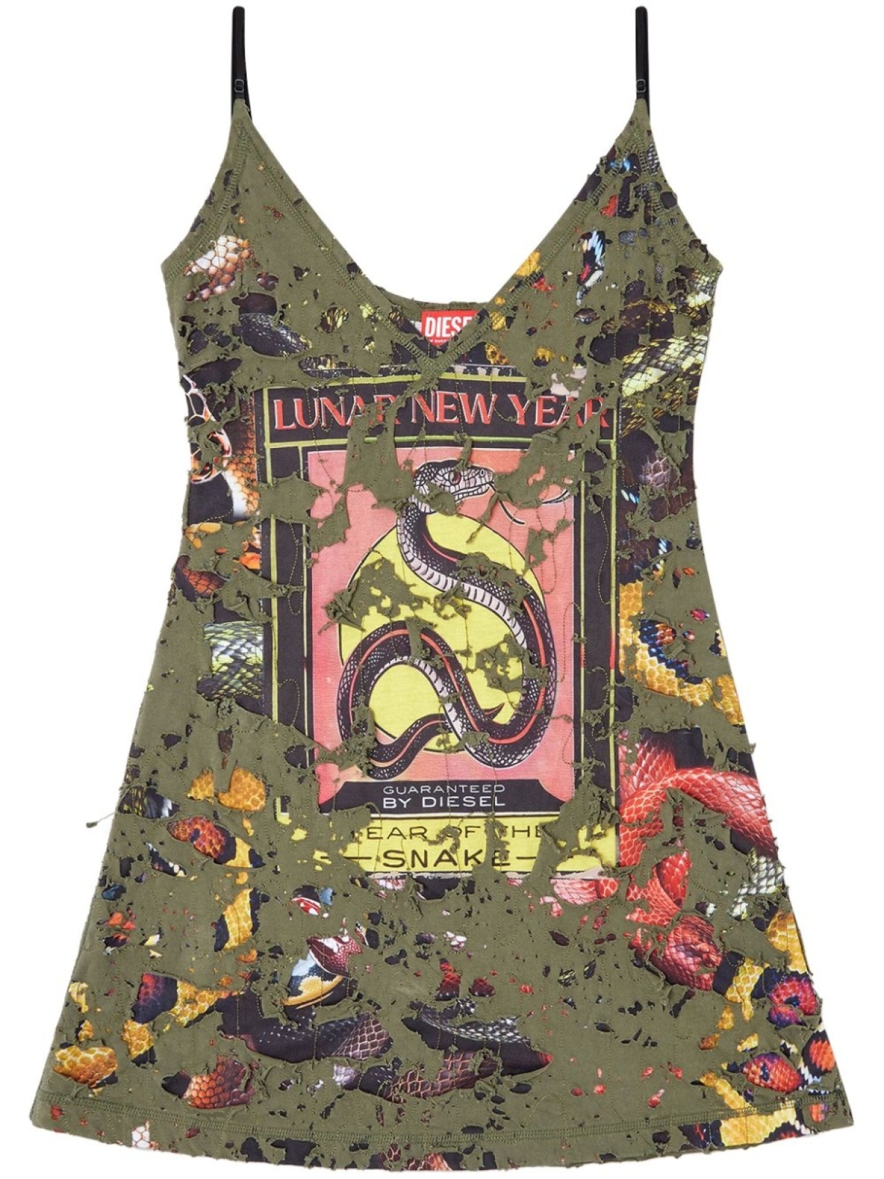 

Diesel платье мини Lunar New Year of the Snake D-Jena-Dev, зеленый