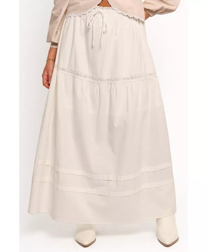 

Женская юбка Darlia Tiered Maxi Petal and Pup, белый