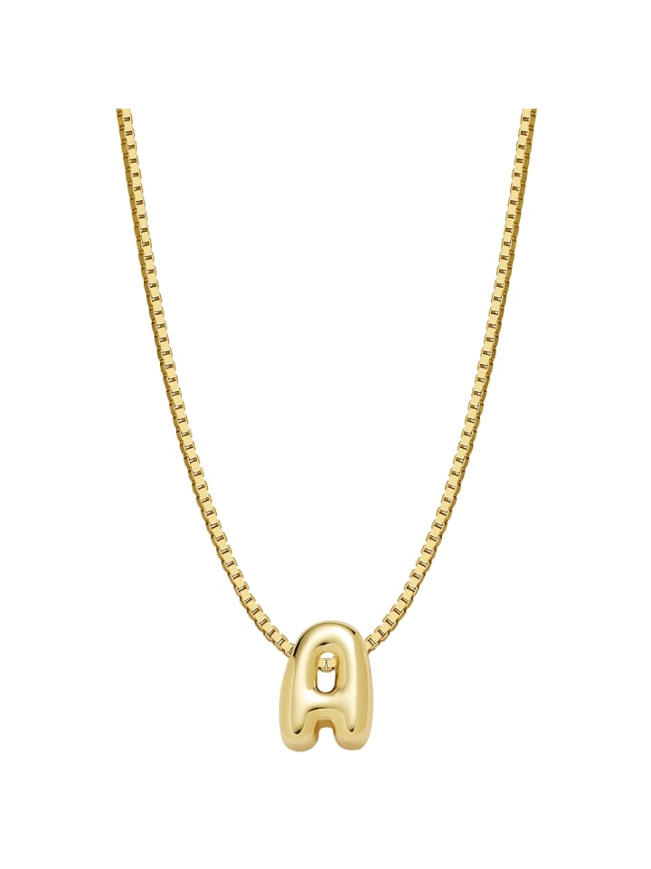 

Glanzstücke München Серебряное колье в виде буквы А с отделкой из желтого золота