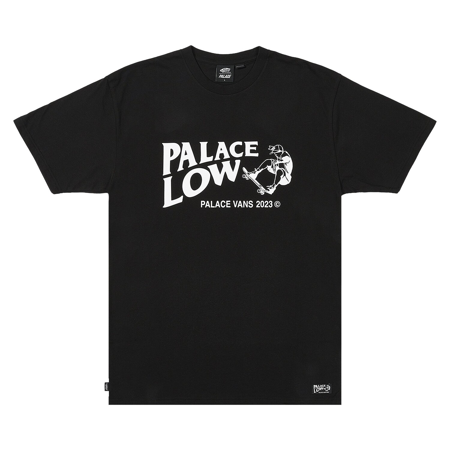 

Футболка Palace x Vans Low, черная, Черный, Футболка Palace x Vans Low, черная