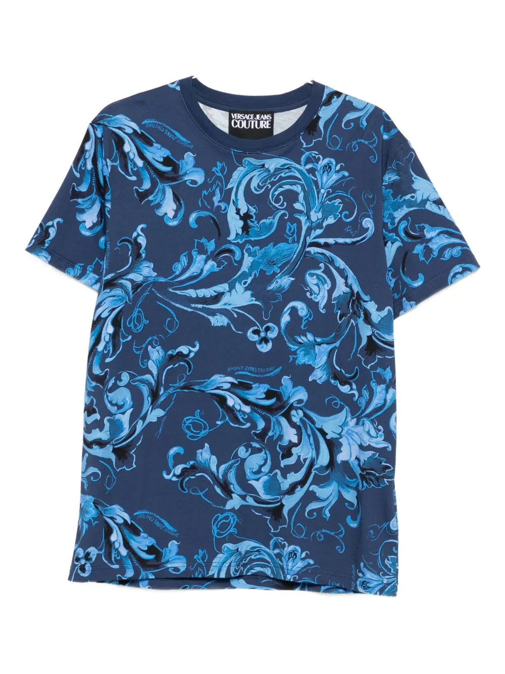 

Футболка с барочным принтом Versace Jeans Couture, синий