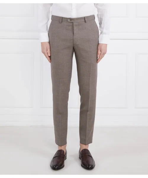 

Шерстяные брюки Denz Slim fit Oscar Jacobson, коричневый