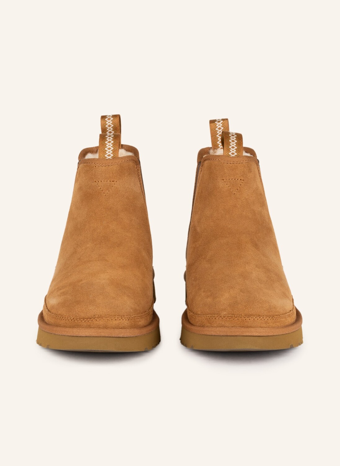 Мужские ботинки UGG челси с подкладкой из шерсти, коричневый — фото 3