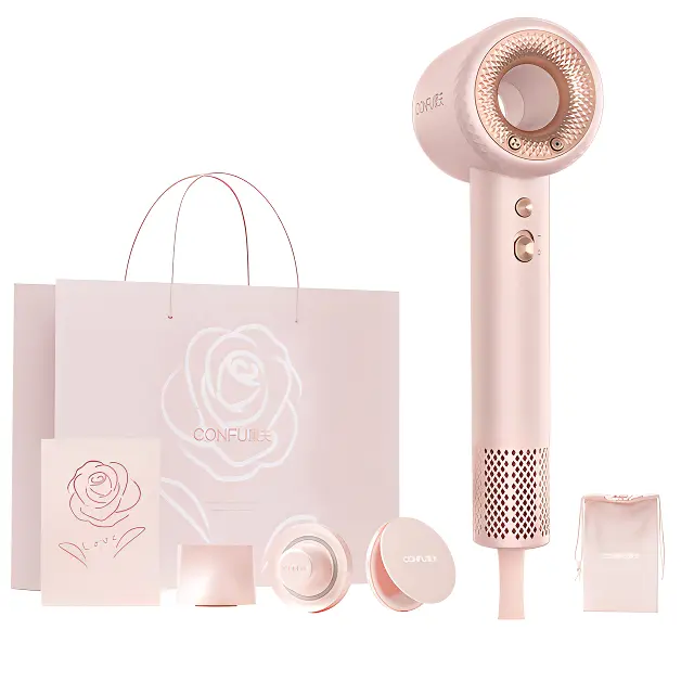 

Фен для волос 1900W Бытовой KF-F9 Confu, F9 Cherry Pink+Pink Gold Gift Box Set