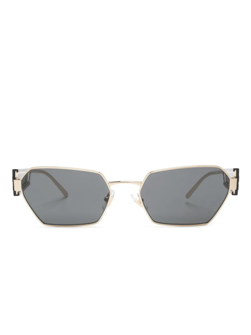 

Солнцезащитные очки в геометричной оправе с логотипом Miu Miu Eyewear, черный