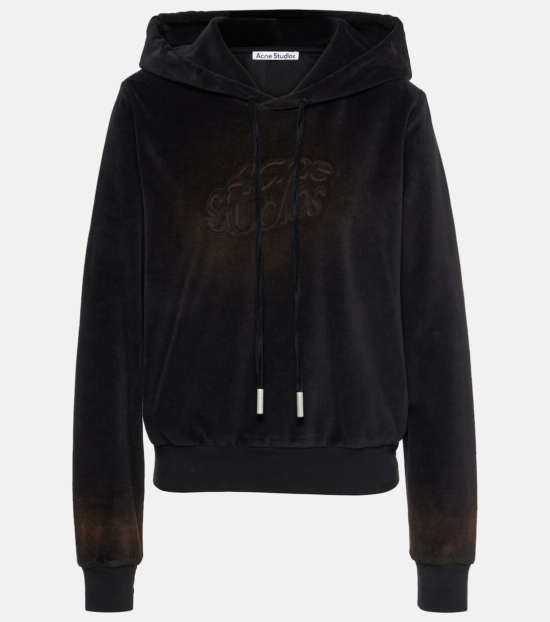 

Бархатное худи faro из смесового хлопка Acne Studios, черный