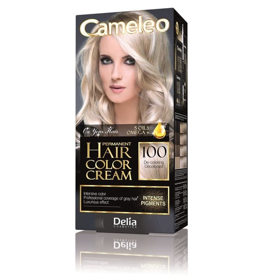 

Крем-краска для волос Cameleo, перманентный обесцвечиватель 100 Delia Cosmetics