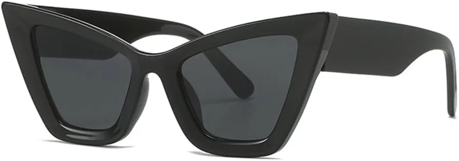 

Модные солнцезащитные очки большого размера «кошачий глаз» для женщин, винтажные градиентные очки с защитой от УФ-излучения UV400 для мужчин generic, Black Grey