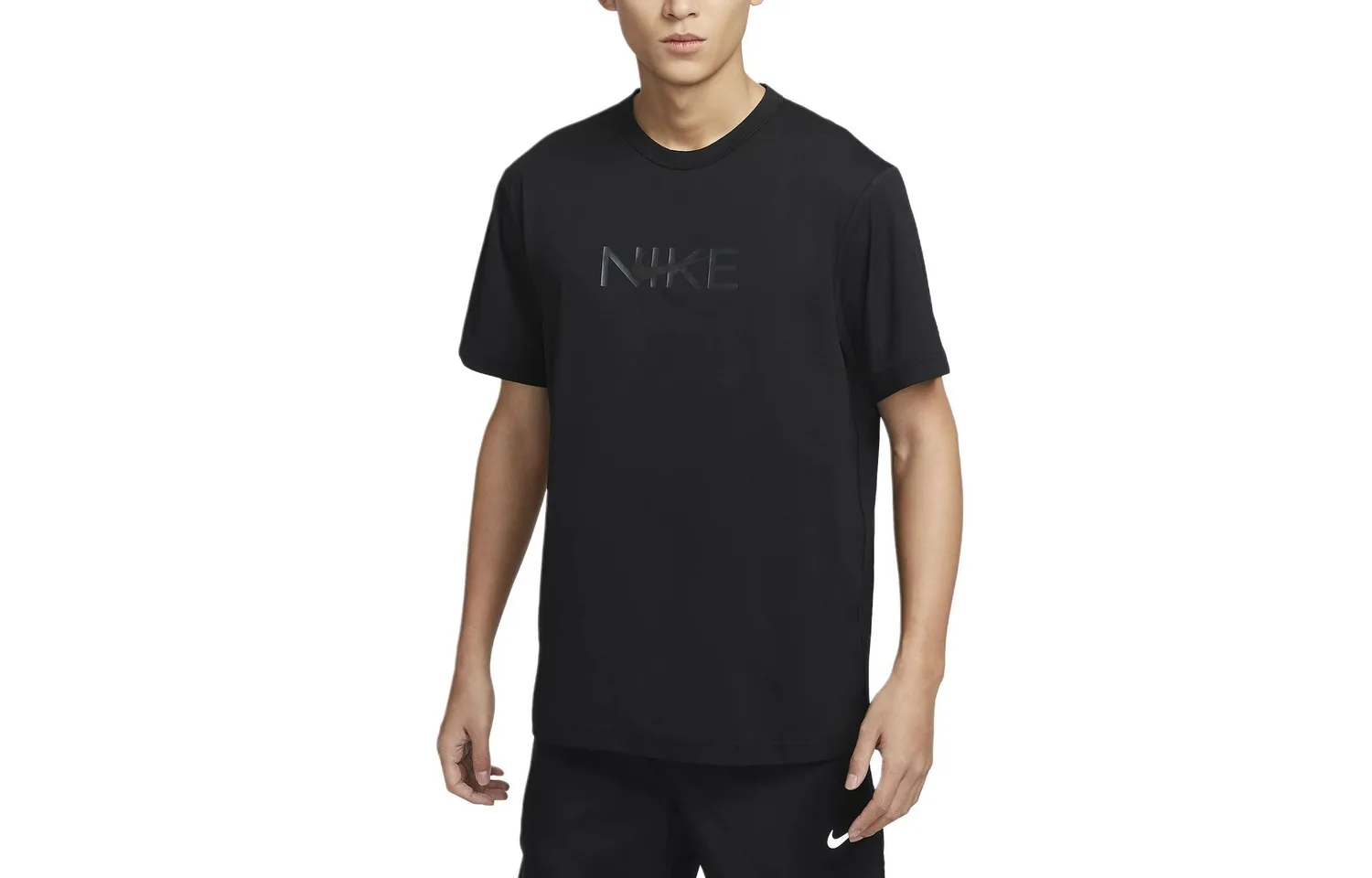 Nike Футболка Dri Fit мужская черная/антрацит — фото 3